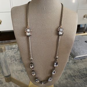 Ann Taylor LOFT Crystal encrusted long necklace
